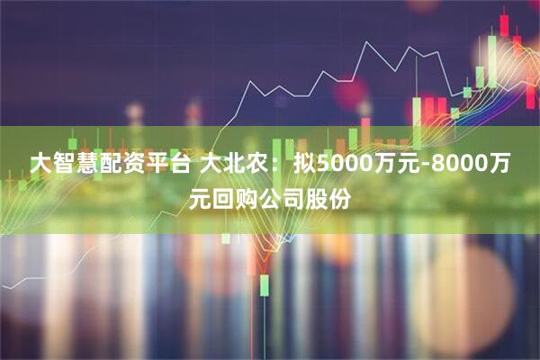 大智慧配资平台 大北农：拟5000万元-8000万元回购公司股份